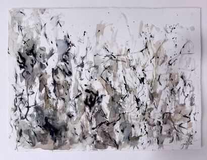 I was with the Forest and Listening to Her Quiet Pulse - a Paint Artowrk by Artist Name - Jaee Tee